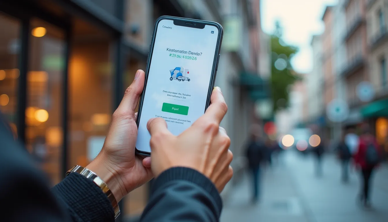Smartphone zeigt automatische Überweisung auf Sparkonto